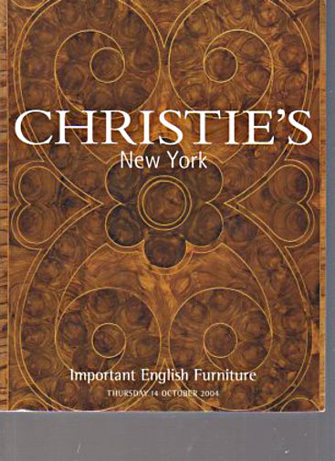 Christies October 2004 Important English Furniture