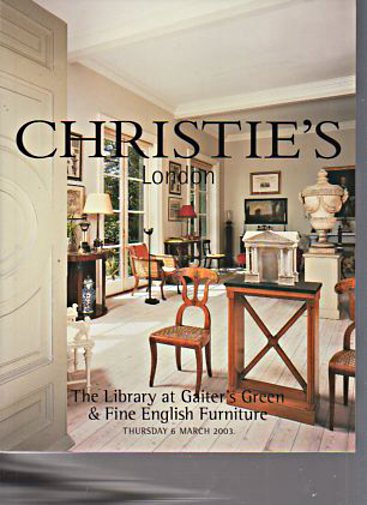 Christies 2003 Library at Gaiter's Green, Fine English Furniture