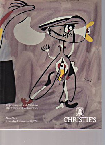 Christies November 1990 Impressionist & Modern Drawings, Watercolours