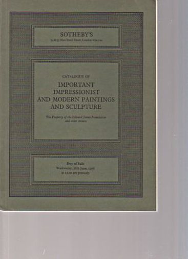 Sothebys 1978 Important Impressionist & Modern Paintings