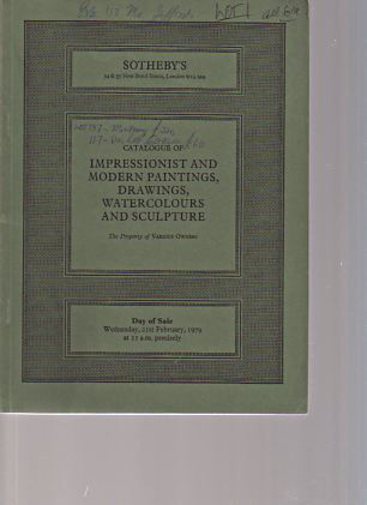 Sothebys February 1979 Impressionist & Modern Paintings, Drawings