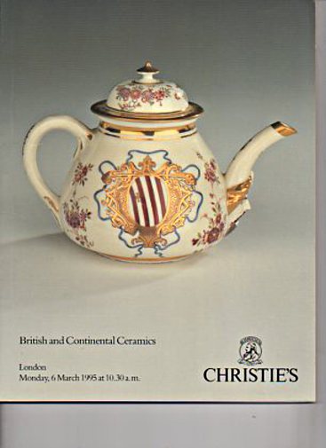 Christies 1995 British & Continental Ceramics - Click Image to Close