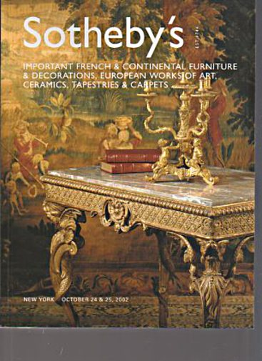 Sothebys 2002 Important French & Continental Furniture