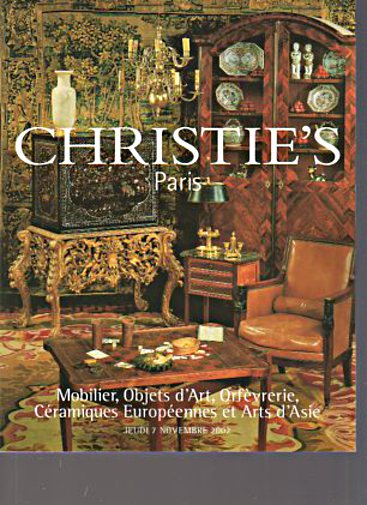Christies 2002 French Furniture, Silver, Works of Art