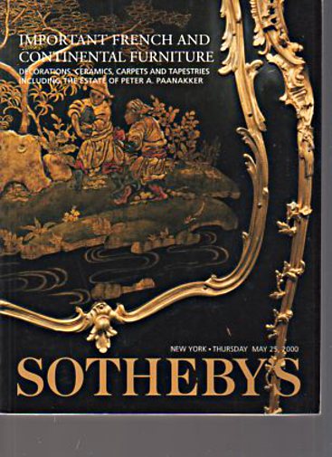 Sothebys 2000 Important French & Continental Furniture