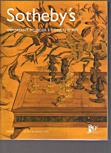 Sothebys 2005 Important French Furniture, Objects of Art (Digital only)