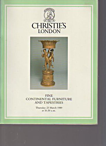 Christies 1989 Fine Continental Furniture & Tapestries