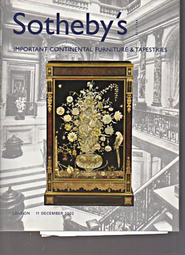 Sothebys 2002 Important Continental Furniture & Tapestries