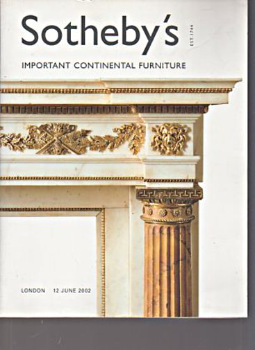 Sothebys 2002 Important Continental Furniture