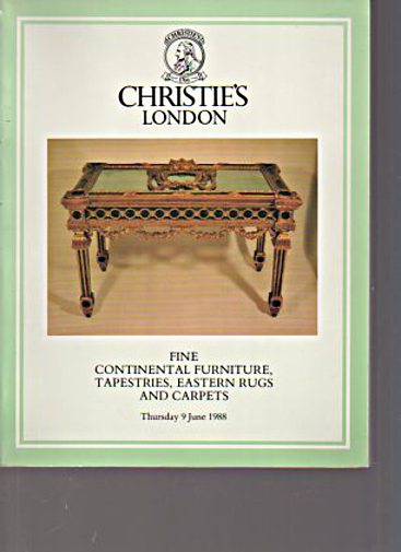 Christies 1988 Fine Continental Furniture, Tapestries