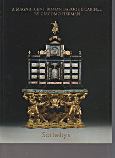 Sothebys 2007 Roman Baroque Cabinet by Giacomo Herman