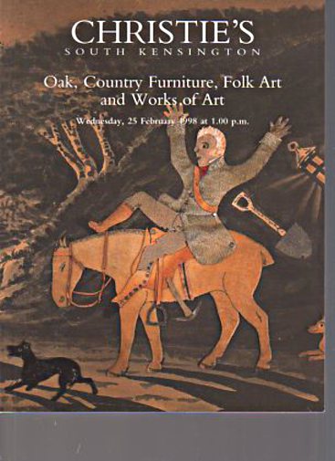 Christies 1998 Oak, Country Furniture, Folk Art, Works of Art
