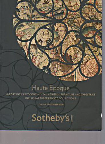 Sothebys 2008 Important Early Continental & English Furniture