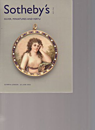 Sothebys 2003 Silver, Miniatures and Vertu