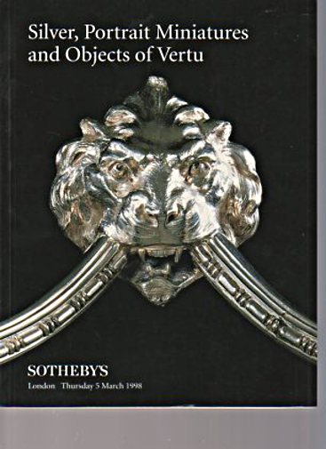 Sothebys 1998 Silver, Portrait Miniatures, Objects of Vertu