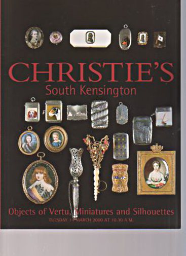 Christies 2000 Objects of Vertu, Miniatures and Silhouettes