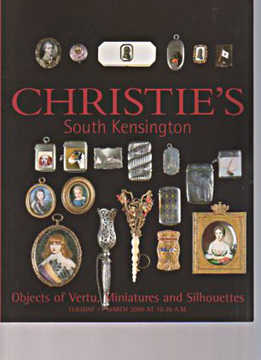 Christies 2000 Objects of Vertu, Miniatures and Silhouettes