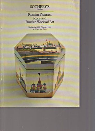 Sothebys 1984 Russian Pictures, Icons, Russian Works of Art