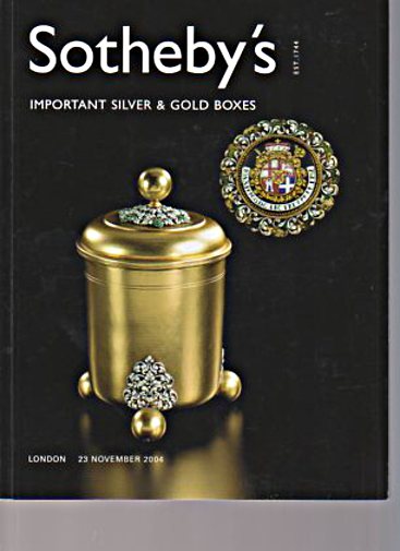 Sothebys 2004 Important Silver & Gold Boxes