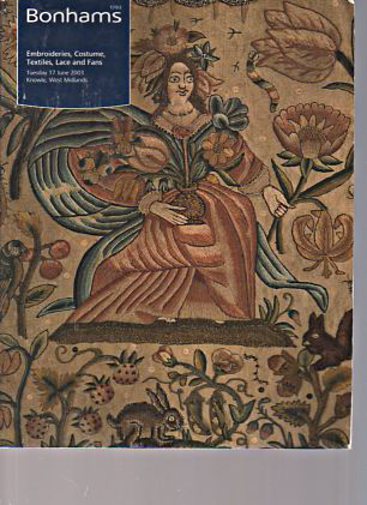 Bonhams 2003 Embroideries, Costume, Textiles, Lace, Fans - Click Image to Close