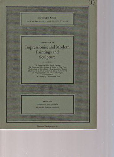 Sothebys July 1969 Impressionist & Modern Paintings & Sculpture