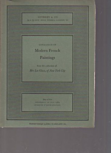 Sothebys 1964 Glass Collection French Paintings