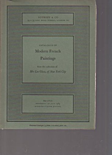 Sothebys July 1964 Mrs Leo Glass Collection French Paintings (Digital only)