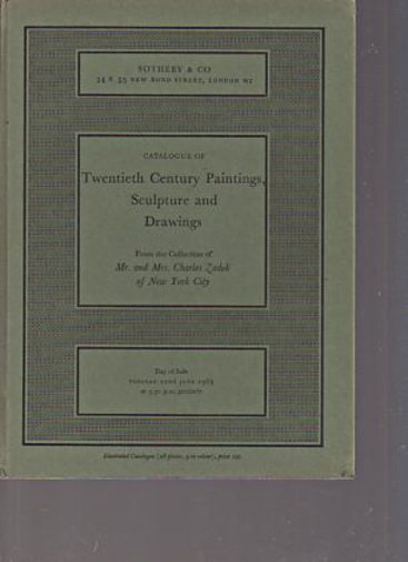 Sothebys 1965 Zadok Collection 20th C Paintings Drawings (Digital only)