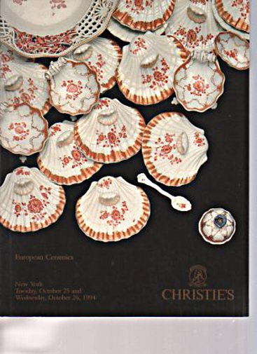 Christies 1994 European Ceramics - Click Image to Close