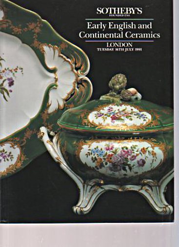 Sothebys 1991 Early English & Continental Ceramics