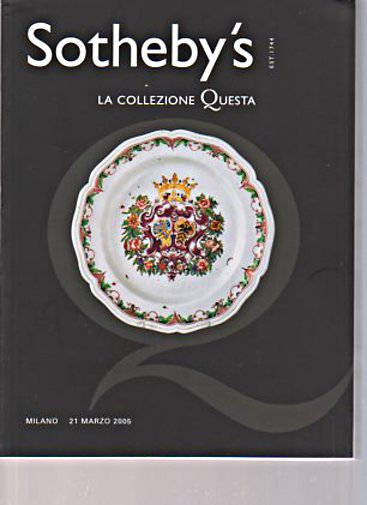 Sothebys 2005 Questa Collection Maiolica & Porcelain