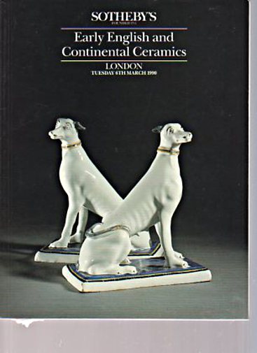 Sothebys March 1990 Early English & Continental Ceramics - Click Image to Close