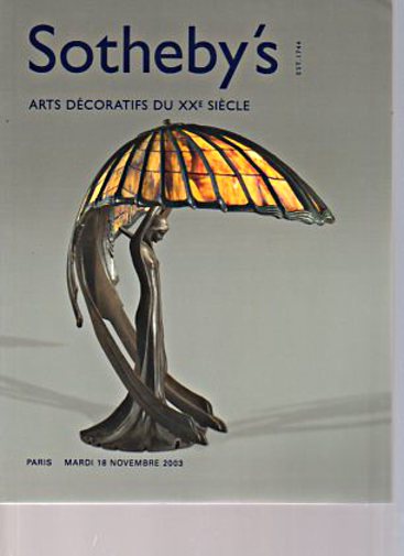 Sothebys 2003 Decorative Arts from the 20th Century