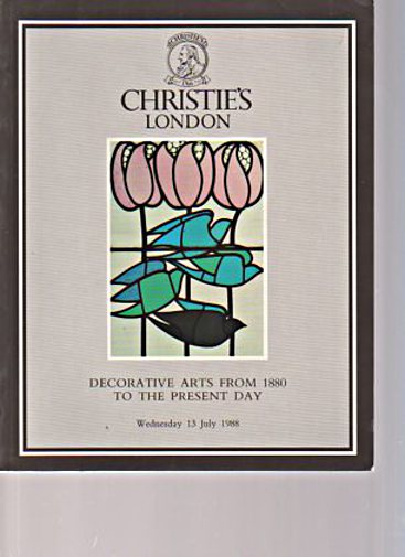 Christies 1988 Decorative Arts from 1880 to the Present Day - Click Image to Close