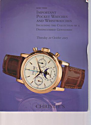 Christies October 2005 Important Pocket Watches and Wristwatches