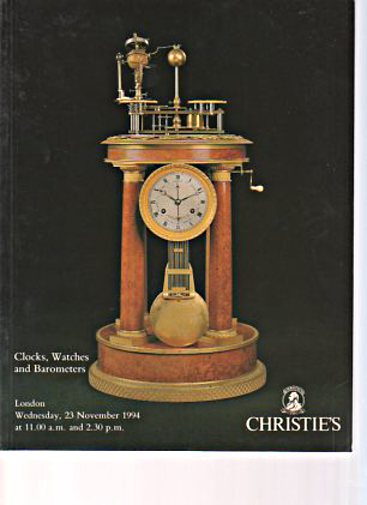 Christies 1994 Clocks, Watches and Barometers