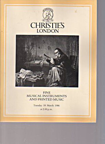 Christies 1986 Fine Musical Instruments, Printed Music (Digital only)