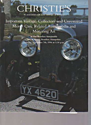 Christies 1996 Vintage & Collector's Motor Cars (Digital only)