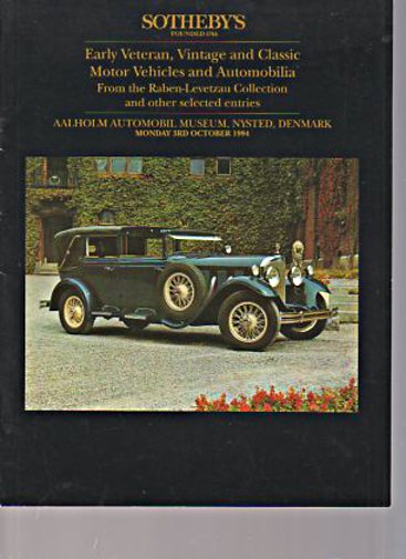 Sothebys 1994 Levetzau Collection Veteran, Vintage, Classic Cars (Digital only)