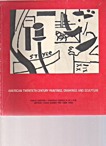 Sothebys 1974 American 20th C Paintings, Drawings & Sculpture
