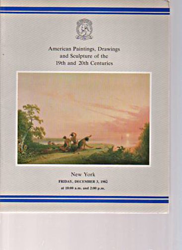 Christies 1982 American Paintings of the 19th & 20th Centuries - Click Image to Close