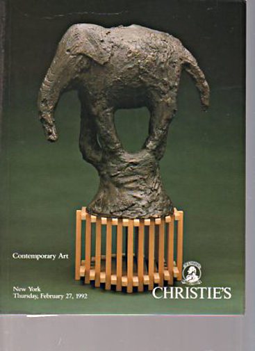 Christies February 1992 Contemporary Art