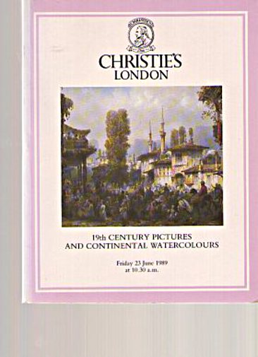 Christies 1989 19th Century Pictures, Continental Watercolors