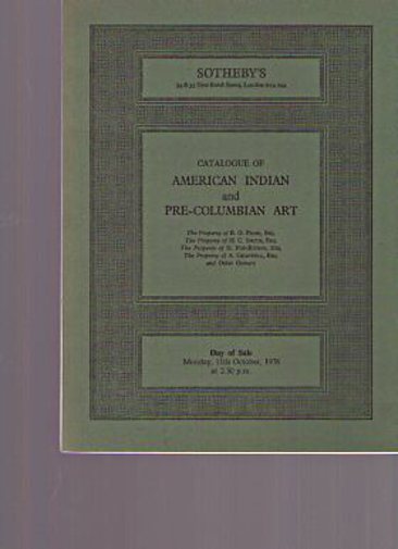 Sothebys 1976 American Indian & Pre-Columbian Art