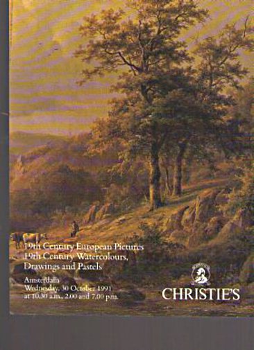 Christies 1991 19th C European Pictures, Watercolours, Drawings - Click Image to Close