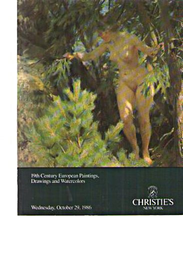 Christies 1986 19th C European Paintings, Drawings, Watercolors