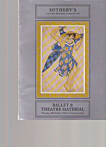 Sothebys 1982 Ballet & Theatre Material - Click Image to Close