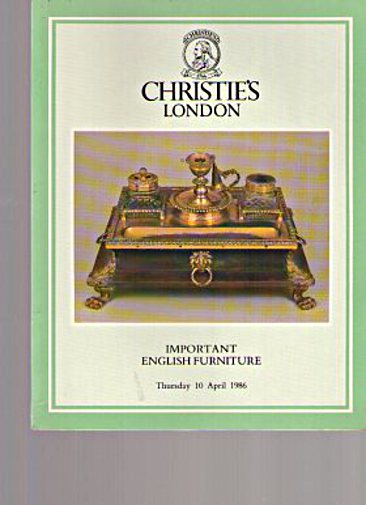 Christies 1986 Important English Furniture