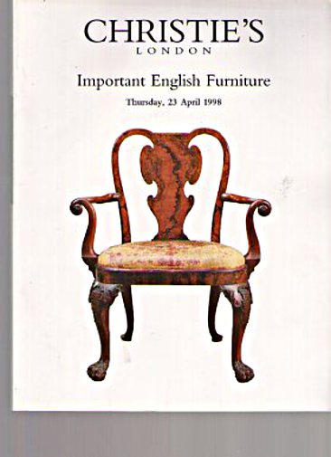 Christies April 1998 Important English Furniture