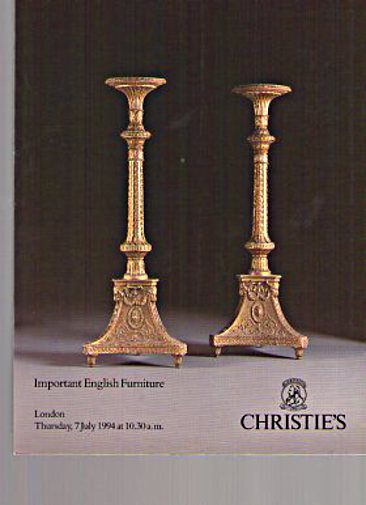 Christies 1994 Important English Furniture